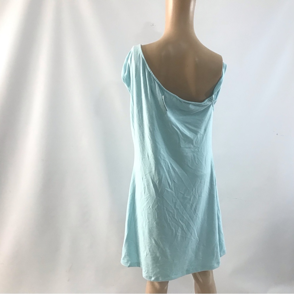 Free People Beach Cora Dress One Shoulder Short Sleeveless Unlined Size XL Blue - Picture 7 of 11